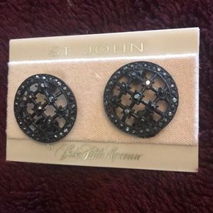St. John for Saks fifth Avenue clip earrings.